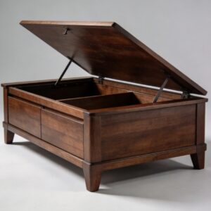 Lift-Top Storage Coffee Table Dark Walnut