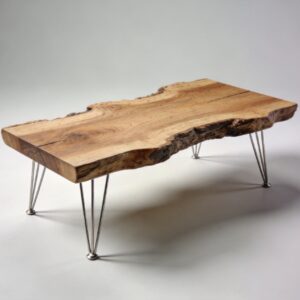 Live Edge Wood Slab Coffee Table